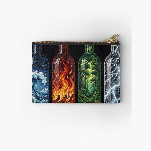 Item preview, Mosaic Four Element Bottles Water Fire Forest Lightning designed and sold by Pioneer Spirit Market.