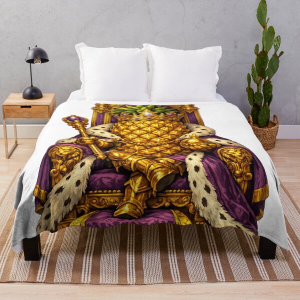 Item preview, Pineapple King Royal Throne Funny Tropical Fruit King Design designed and sold by irfanshikh.