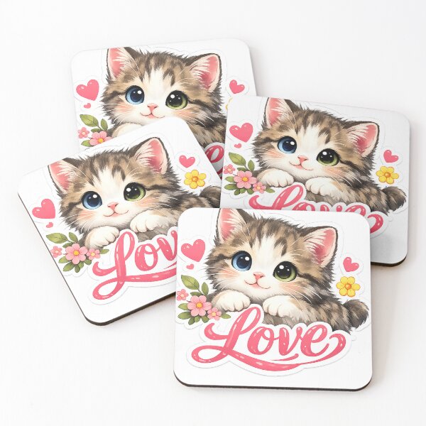 Item preview, lovely cute kitten designed and sold by Geek4Art.