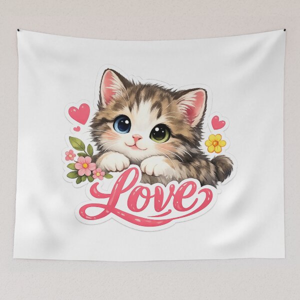 Item preview, lovely cute kitten designed and sold by Geek4Art.