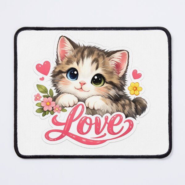 Item preview, lovely cute kitten designed and sold by Geek4Art.