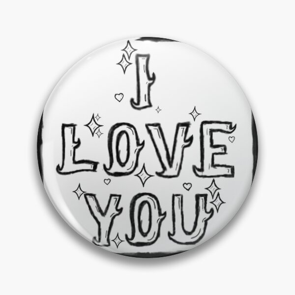 Item preview, I Love You Original Hand Lettered Gothic Grunge Typography designed and sold by Kitishop.