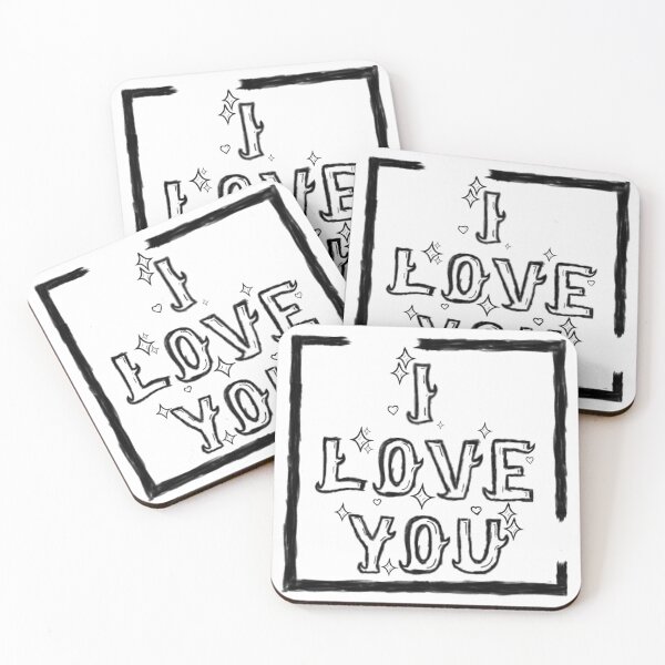Item preview, I Love You Original Hand Lettered Gothic Grunge Typography designed and sold by Kitishop.