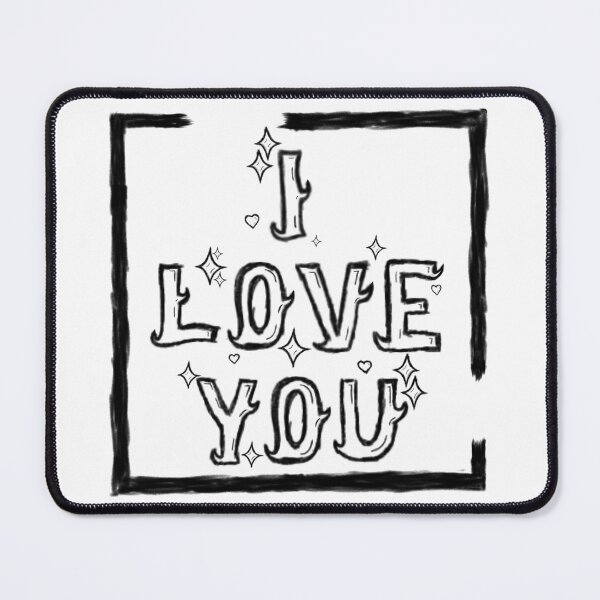 Item preview, I Love You Original Hand Lettered Gothic Grunge Typography designed and sold by Kitishop.