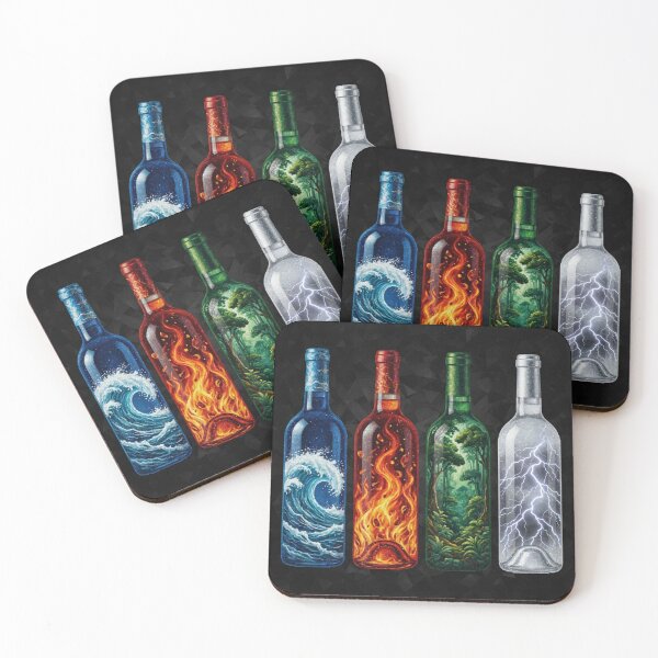 Item preview, Mosaic Diamond Painting Four Element Bottles designed and sold by Pioneer Spirit Market.