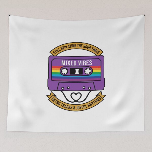 Item preview, LGBTQ Rainbow Cassette Tape Vintage Heart Mixtape Pride designed and sold by crouchingpixel.