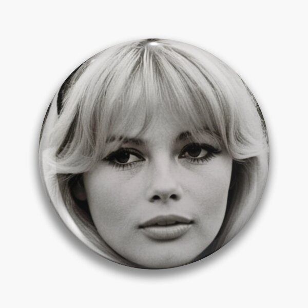 Item preview, Cinema - Great French Actress, Black and White Portrait with Straight Bangs and Headband of the 1960s designed and sold by Beat-It.