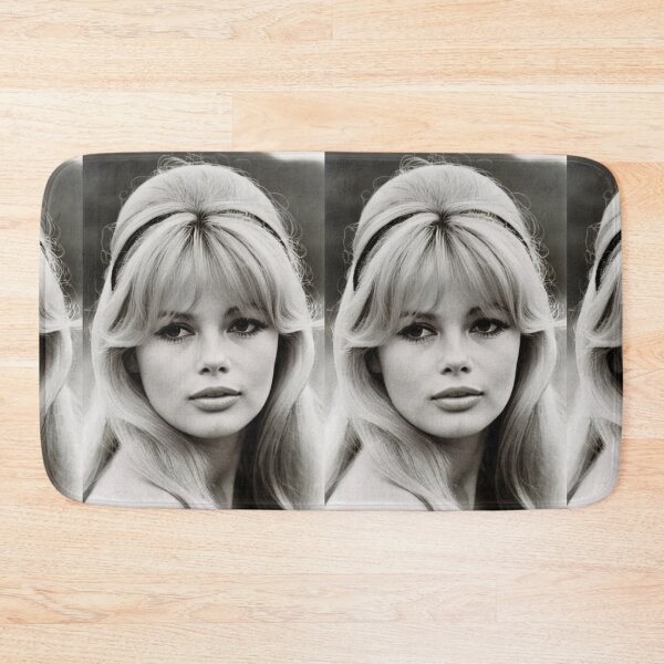 Item preview, Cinema - Great French Actress, Black and White Portrait with Straight Bangs and Headband of the 1960s designed and sold by Beat-It.