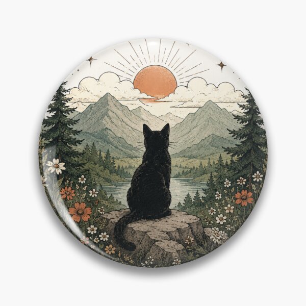 Item preview, Protect Your Peace Cat Mountain Art designed and sold by Reshmakhan.