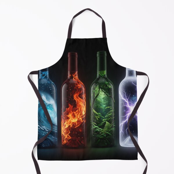 Item preview, Glowing Four Element Bottles Water Fire Forest Lightning designed and sold by Pioneer Spirit Market.