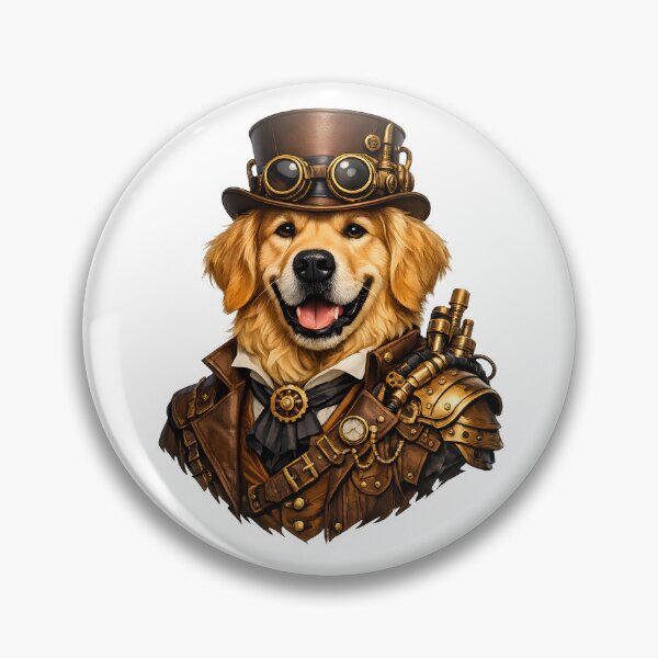 Item preview, Golden Retriever Steampunk Gentleman designed and sold by builtforyou.