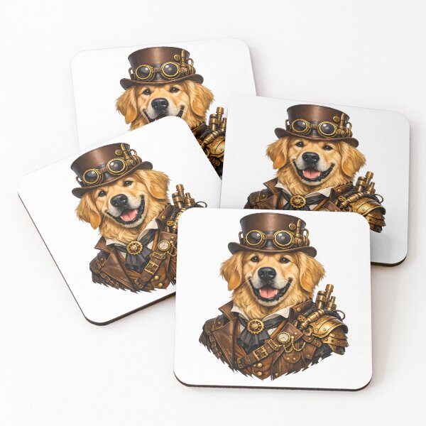 Item preview, Golden Retriever Steampunk Gentleman designed and sold by builtforyou.