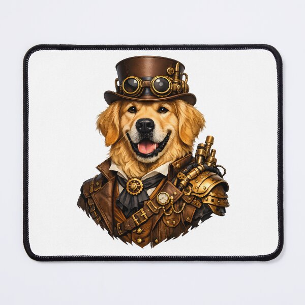 Item preview, Golden Retriever Steampunk Gentleman designed and sold by builtforyou.