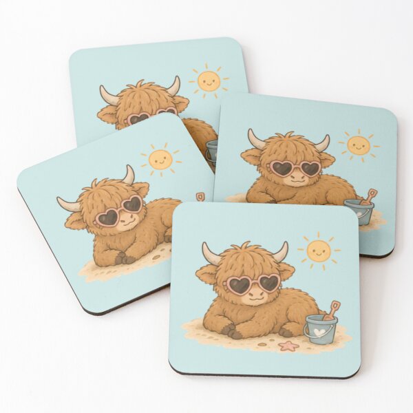 Item preview, Summertime Highland Cow designed and sold by MellowMunchkins.