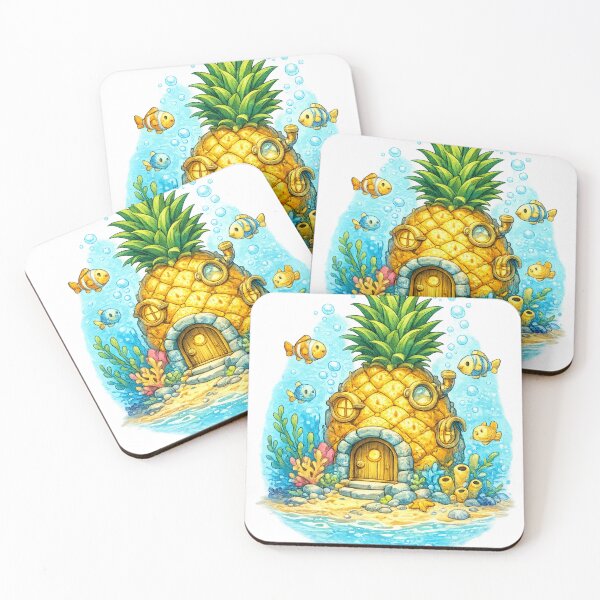 Item preview, Pineapple House Underwater Fantasy Fish Ocean Cute Cottage Design designed and sold by irfanshikh.