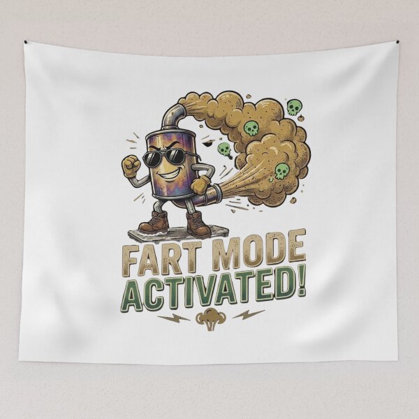 Item preview, Fart Mode Activated Funny Quote designed and sold by VivaStencil.