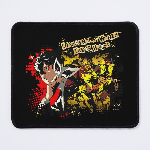 Item preview, Changing The World Takes Heart Phantom Thieves Joker Red Black Art designed and sold by Daisy Grimes.