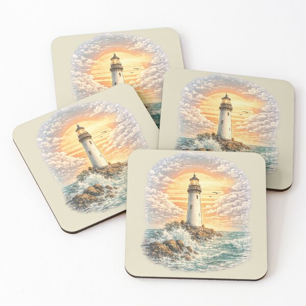 Item preview, Tropical Florida Lighthouse Sunset Paradise designed and sold by piketo.