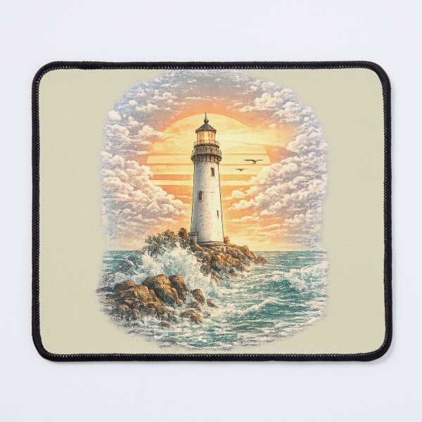 Item preview, Tropical Florida Lighthouse Sunset Paradise designed and sold by piketo.