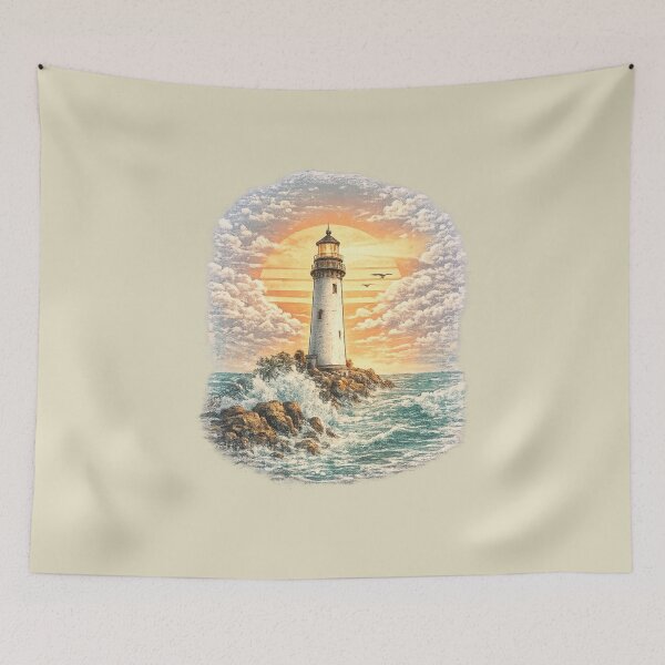 Item preview, Tropical Florida Lighthouse Sunset Paradise designed and sold by piketo.