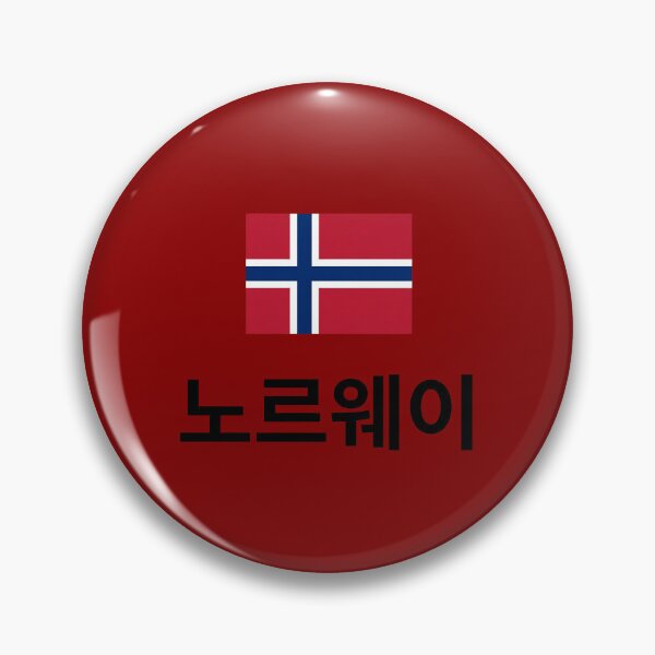 Item preview, Norway Korean Hangul Flag Design designed and sold by MonoGreenery.