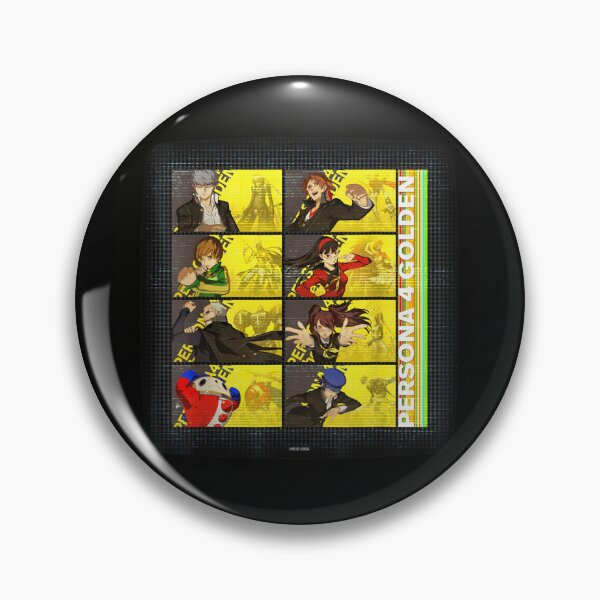 Item preview, Persona Four Golden Investigation Team Yellow TV Grid Anime Character Display designed and sold by Daisy Grimes.