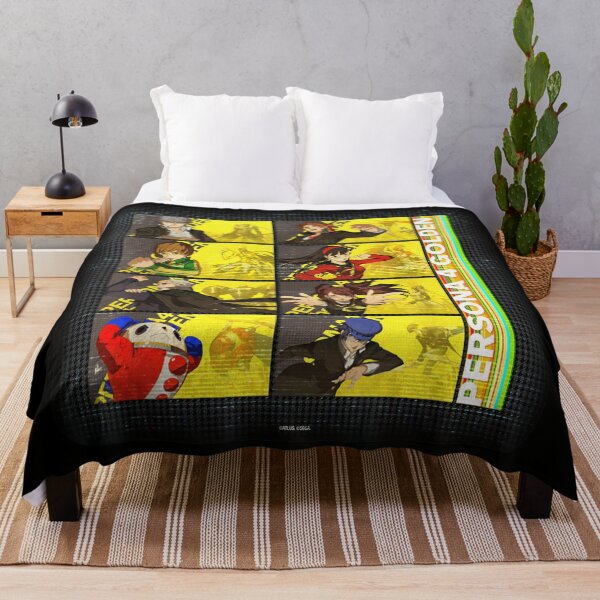 Item preview, Persona Four Golden Investigation Team Yellow TV Grid Anime Character Display designed and sold by Daisy Grimes.