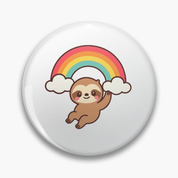 Item preview, Take It Slow Sloth - Happy Kawaii Sticker designed and sold by foryouandyours.