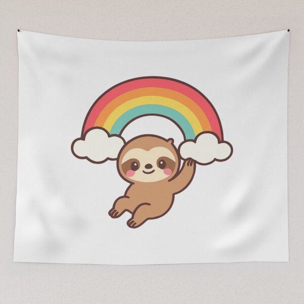 Item preview, Take It Slow Sloth - Happy Kawaii Sticker designed and sold by foryouandyours.