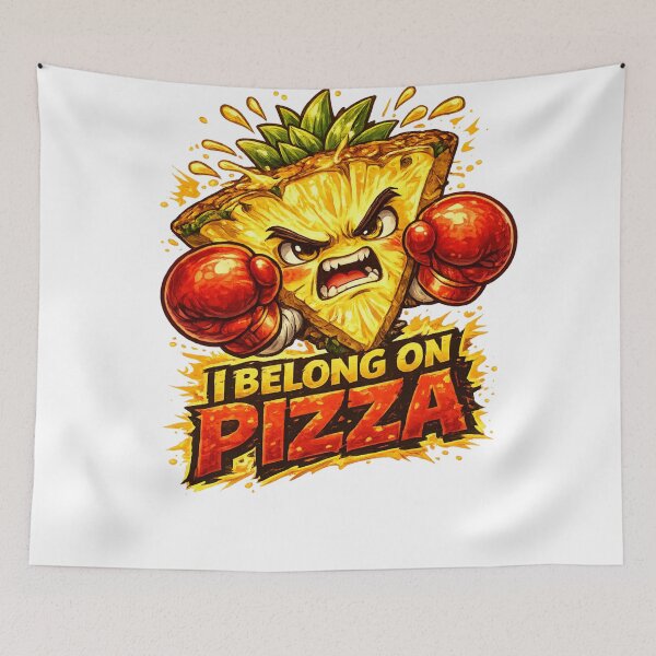 Item preview, I Belong On Pizza Funny Angry Pineapple Boxing Quote Design designed and sold by irfanshikh.