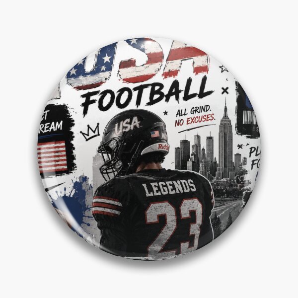 Item preview, USA Football | Built Different Gen Z Sports Sticker designed and sold by Ananyamalik12.