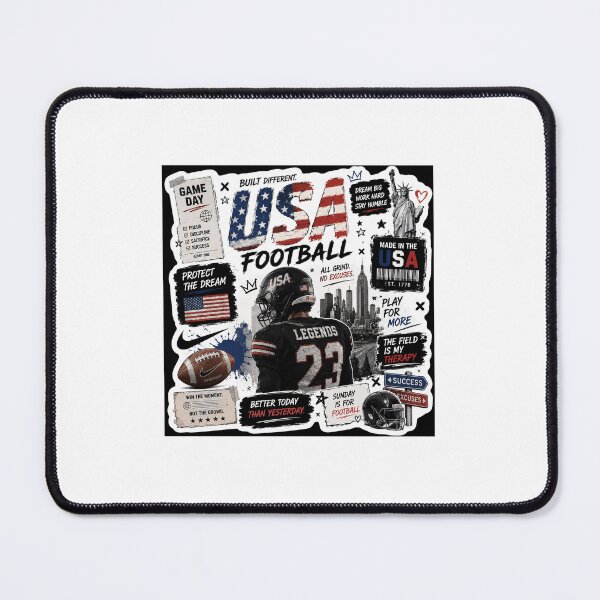 Item preview, USA Football | Built Different Gen Z Sports Sticker designed and sold by Ananyamalik12.