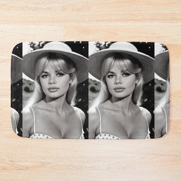 Item preview, Cinema - Great French Actress, Black and White Portrait with White Hat and Polka Dots of the 1960s designed and sold by Beat-It.
