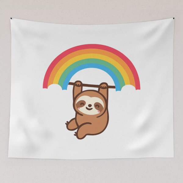 Item preview, Take It Slow Sloth - Happy Kawaii Sticker designed and sold by foryouandyours.