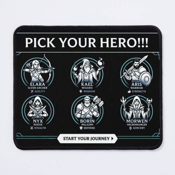 Item preview, PICK YOUR HERO!!! designed and sold by LevelUpLad.
