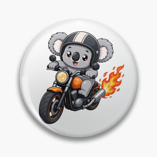 Item preview, Cute Biker Koala Riding Orange Motorcycle Kawaii Biker Art designed and sold by Seculinator.