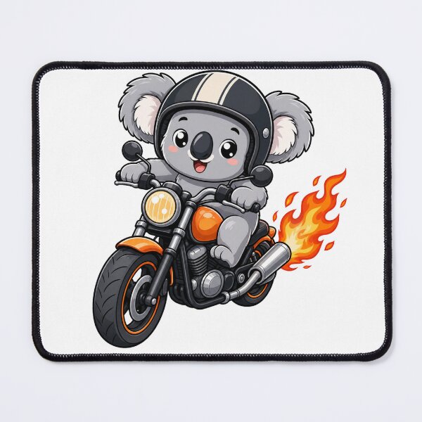 Item preview, Cute Biker Koala Riding Orange Motorcycle Kawaii Biker Art designed and sold by Seculinator.