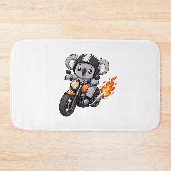 Item preview, Cute Biker Koala Riding Orange Motorcycle Kawaii Biker Art designed and sold by Seculinator.