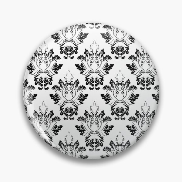 Item preview, Black White Damask Floral Pattern Victorian Baroque Classic designed and sold by Zaya_art.