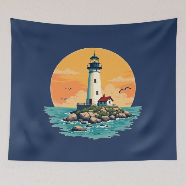 Item preview, Vintage Florida Lighthouse Sunset Paradise designed and sold by piketo.