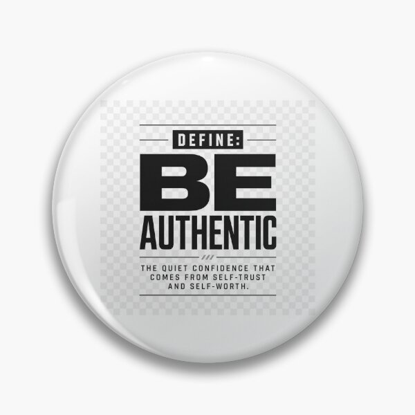 Artikelvorschau, Be Authentic – Definition-Design im dunklen Typografie-Stil entworfen und verkauft von PrintxforxYou.