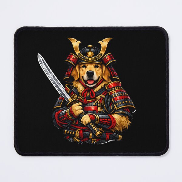 Item preview, Golden Retriever Samurai Premium Warrior Illustration designed and sold by builtforyou.
