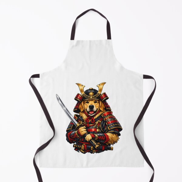 Item preview, Golden Retriever Samurai Premium Warrior Illustration designed and sold by builtforyou.