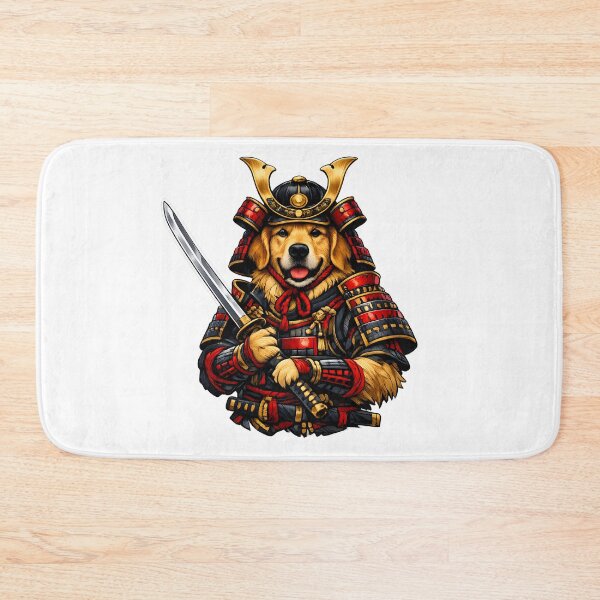 Item preview, Golden Retriever Samurai Premium Warrior Illustration designed and sold by builtforyou.