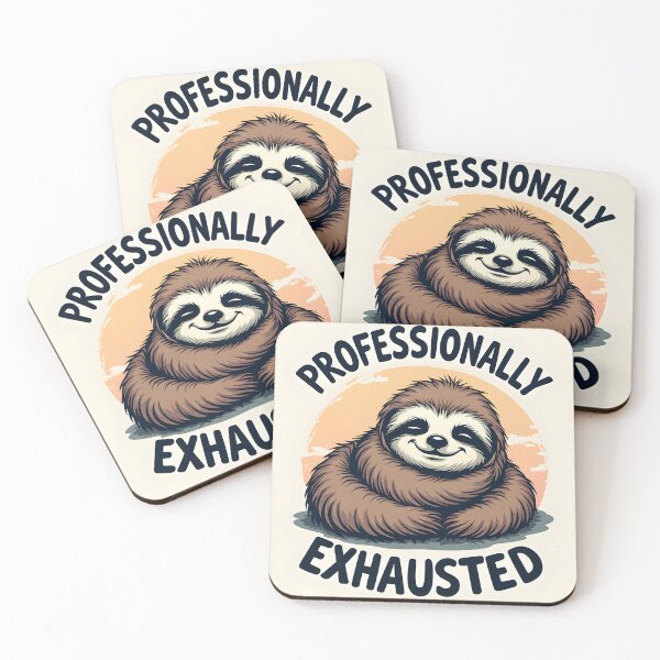 Item preview, Professionally Exhausted Funny Sarcastic Gift T-Shirt designed and sold by MilaPrintify.