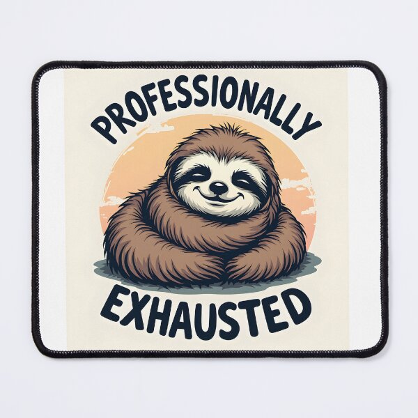 Item preview, Professionally Exhausted Funny Sarcastic Gift T-Shirt designed and sold by MilaPrintify.