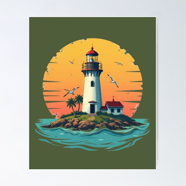Item preview, Amazing Florida Lighthouse Sunset Paradise designed and sold by piketo.