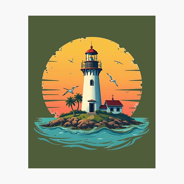 Item preview, Amazing Florida Lighthouse Sunset Paradise designed and sold by piketo.