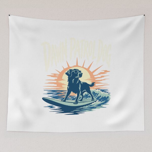 Item preview, Surfing dog at sunrise designed and sold by pirminio.