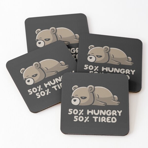 Item preview, 50% Hungry 50% Tired – Cute sloth bear with a funny saying designed and sold by Mavriboy.